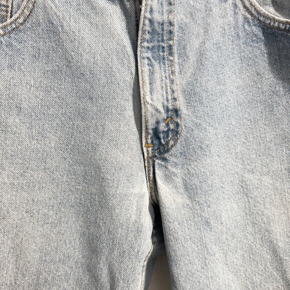 Levi Jeans Denim Mens Sz 30 560 Button Fly Light Wash Vintage Raw Hem - Picture 6 of 10